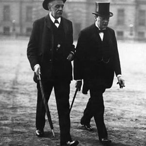 Arthur Balfour with Winston Churchill