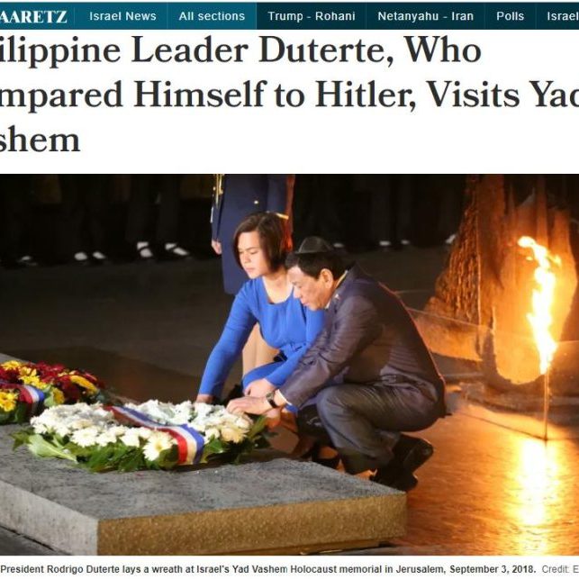 Duterte at Yad Vashem