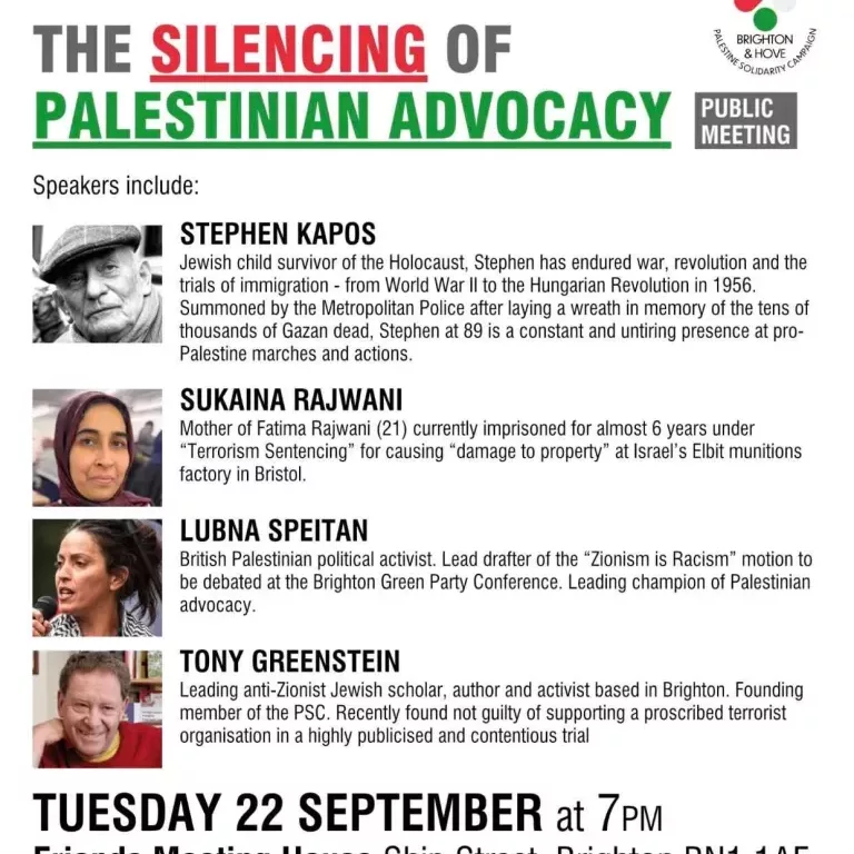 The Silencing of Palestinian Advocacy, BHPSC 22.9.26